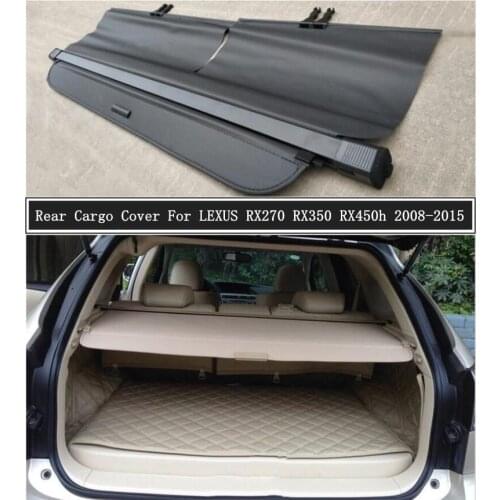 Rear Cargo Cover For LEXUS RX270 RX350 RX450h 2008-2015 Partition Curtain Screen Shade Trunk Security Shield Auto Accessories
