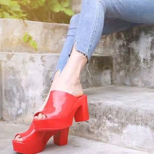 Melissa High Heels Sandals 2020 Summer Height Increasing Shoes Woman Solid Platform Melissa Sandal Female Jelly Shoes