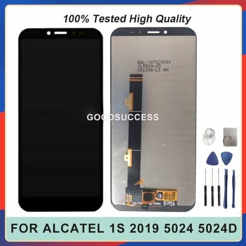 5.5 "For Alcatel 1S 2019 5024 LCD 5024D 5024A 5024J OT5024 Lcd Display Touch Screen Digitizer Panel Lens Sensor Glass Assembly