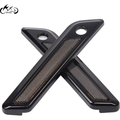 1 Pair Left & Right Black Hard Saddlebag Latch Cover For Harley Touring Street Glide Road Glide FLHR FLHX 2014-2020