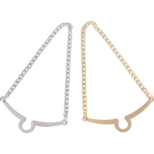 2pcs Hot Sale Men Tie Chain Gold Alloy Fashion Bowtie Suit Shirt Jewelry