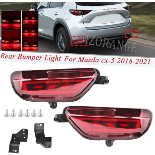 2Pcs LED Rear Reflector Taillight Fog Lamp Rear Bumper Light Brake Light Turn Signal Lamp For Mazda CX-5 CX5 2017 2018 2019