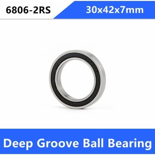 20pcs/lot 6806-2RS thin wall bearing 6806 6806RS 61806-2RS rubber sealed deep groove ball bearings 30x42x7 mm