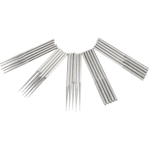 25Pc/set Dremel Accesories Mini Drill Diamond Grinding Head 3mm Shank Bur Bit Set Grinding Tool For Dremel Rotary Tool Polishing