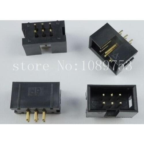 50pcs IDC Box header DC3 DC3-6P 2x3 6 pins 6P 2.54mm Pitch