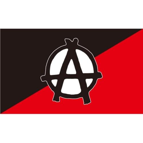 60X90CM/90X150cm/120X180CM A Anarchy with Circle Indoor Anarchist Symbol Decoration
