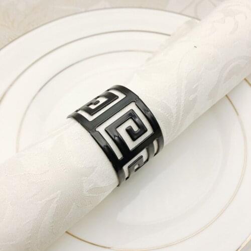 8pcs/lot New style napkin buckle, metal napkin ring, multi-color hollow tabletop decorative napkin ring
