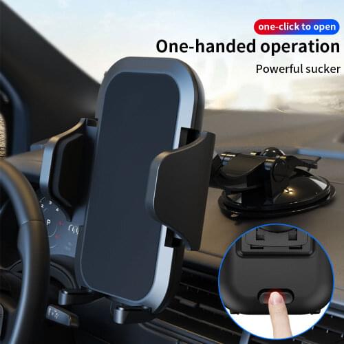Car Phone Holder, Dashboard Windscreen Car Phone Mount with Washable Strong Suction Cup for iPhone 11/11 Pro