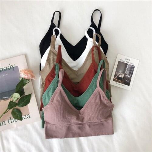 Basic Thread Bottoming Lingerie Bra Tube Top New Invisible Underwear Wild Color Sexy No Steel Ring Beauty Back U-Type Student