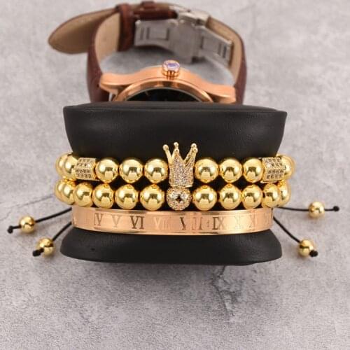 Luxury bracelet set 3pcs Men bracelet Stainless steel men bracelet Bracelet Adjust size men charm bracelet