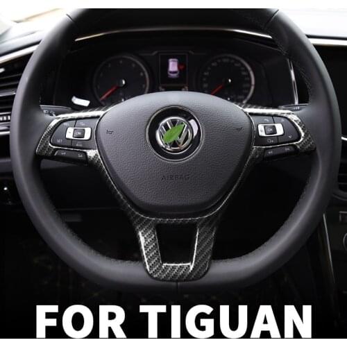 Steering wheel carbon fiber decorative stickers modified accessories For VW Volkswagen Tiguan mk2 201617 2018 2019 2020