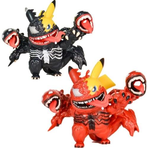 Anime Pokemon Pikachu cos Venom model tide play ornaments child Collectible doll creative toy gift Figure