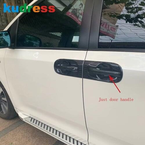 For Toyota Sienna 2019 2020 ABS Chrome Carbon Fiber Car Door Handle Cover Trim Decoration Sticker Styling Exterior Accessories