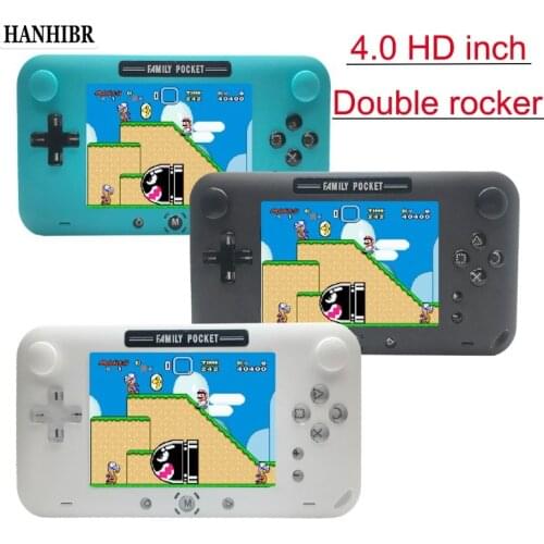 Retro fc built-in 208 game 1000mAh battery Retro Video handheld game console 4.0 inch HD LCD 360° double joystick control game c