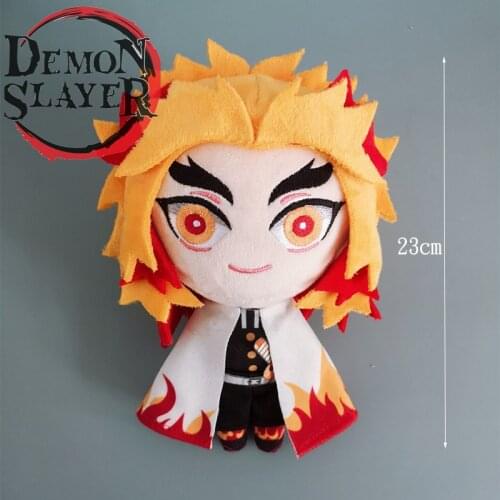 23cm Toy Demon Slayer: Kimetsu no Yaiba Douma Tomioka Giyu Hashibira Inosuke Plush Toys Doll Peluche Big Size Kids Gift