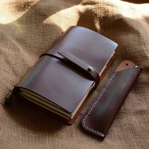 Leather Travel Journal, Handmade Travelers Notebook Refillable, Gift for Men & Women, Perfect to write in, 3 Inserts/192 Pages