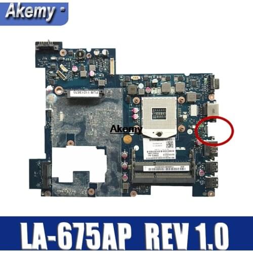 LA-675AP-For Lenovo G570 motherboard PIWG2 LA-675AP REV 1.0 tested working