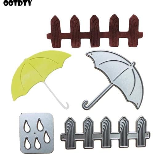 Umbrella Fence Metal Cutting Dies Stencil Scrapbooking Materials DIY Album Stamp Paper Card Embossing Craft New Dies for 2021