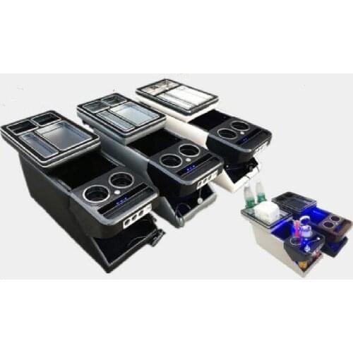Multifunctional car console box,armrest storage box with USB,cup holder,Atmosphere lights for Honda Odyssey 2015-2018,Buick GL8
