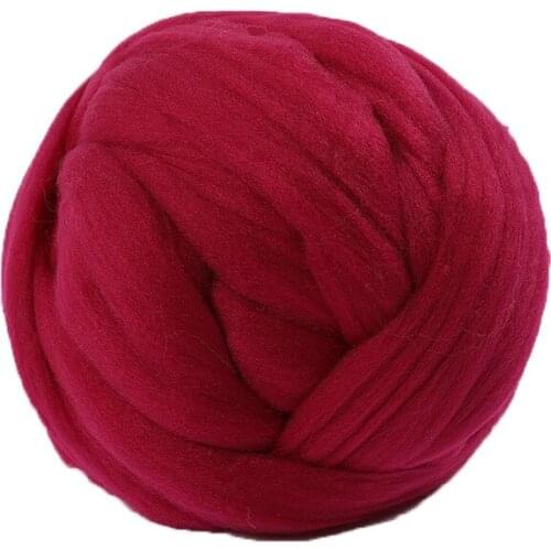Soft Merino Wool Yarn DIY Arm Roving Knitting Blanket Thick Chunky Yarns Hand Knit Spinning Crocheting Sewing Yarn