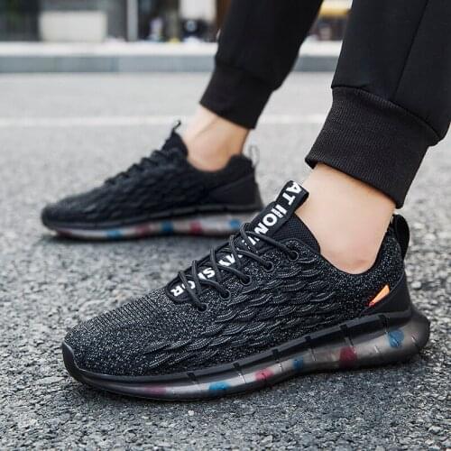 2021 new autumn mens fish scale upper mens shoes casual sports shoes walking shoes ultra-light breathable mens running shoes