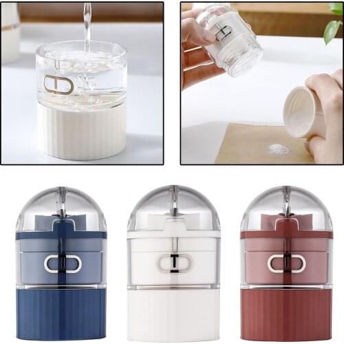 Portable Pill Crusher Pulverizer Tablet Cutter with Pill Box Container Pill Powder Tablet Grinder Pill Organize Storage Box