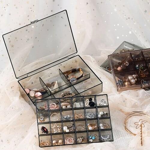 12/30 Grids Jewelry Box Compartment Container Waterproof Multi-purpose Earring Necklace Watch Hair Clips Storage Boxes Organizer