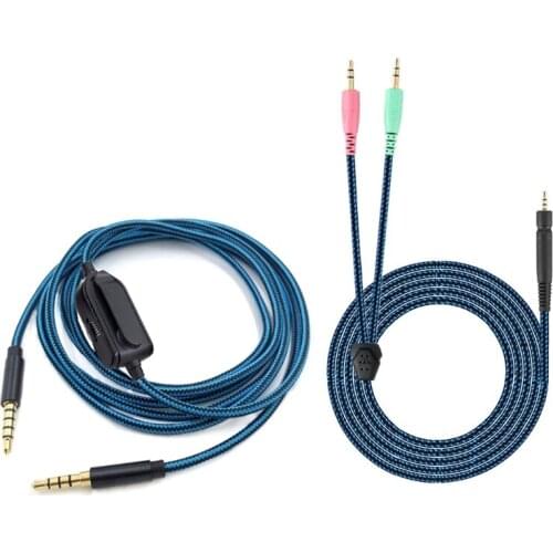 3.5mm Cord Replacement Aux Headphone Cable for astro A10 A40 A30 Headset Mic Remote