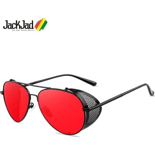 JackJad 2020 Fashion Cool SteamPunk Style Pilot Sunglasses Metal Mesh Side Shield Brand Design Sun Glasses Oculos De Sol 3028