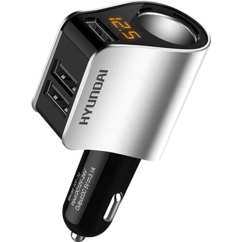 Modern car charger three cigarette lighter fast charging car phone charger HY-10