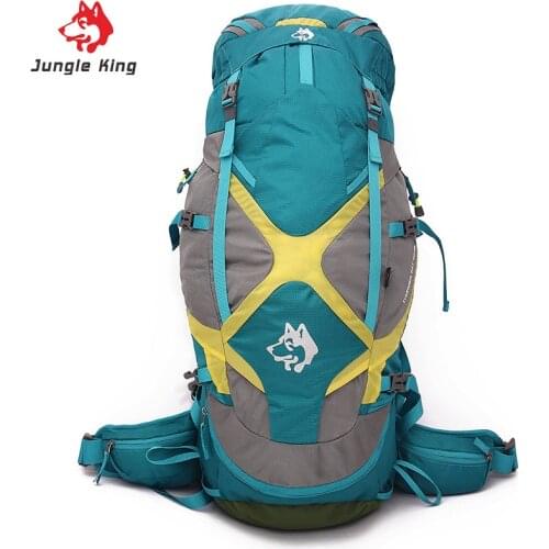 Jungle King Free Shipping Professional Waterproof Rucksack Internal Frame Climb Camping Hiking Backpack Mountaineering Bag 60+5L