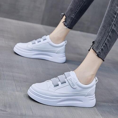 2021 Summer Women Sneakers White Tennis PU Leather Female Row Platform Flats Casual Sports Ladies Vulcanize Walking Running Shoe