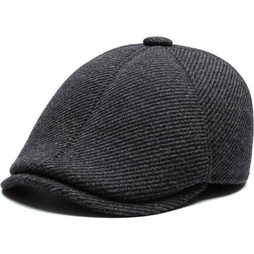 Winter Middle-aged and Elderly Mens Hats Cotton Outdoor Windproof and Warm Ear Protection Visor Caps Hats for Old Man