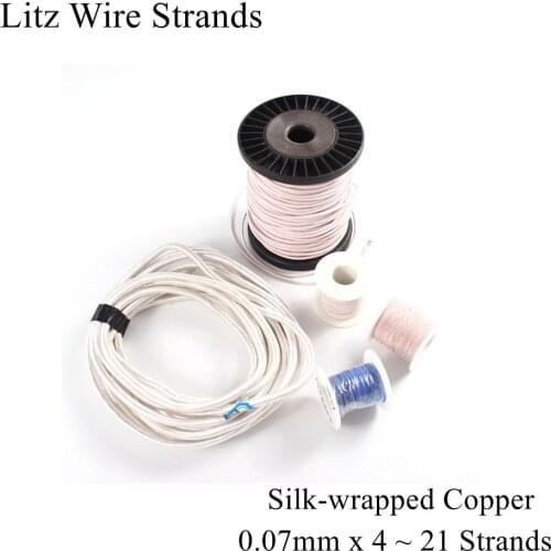 0.07x4 0.07x5 0.07x7 0.07x10 0.07x14 0.07x21 Litz Wire Strand Enamelled Copper Wires Strands Micro Mine Antenna Occ 0.07mm 0.07