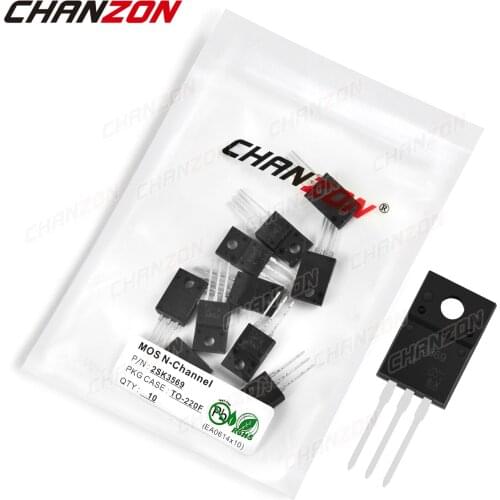 10pcs 2SK3569 TO-220F N-Channel Mosfet Bipolar Junction Transistor BJT SIC Mos Fets Triode Tube 10A 600V Integrated Circuits