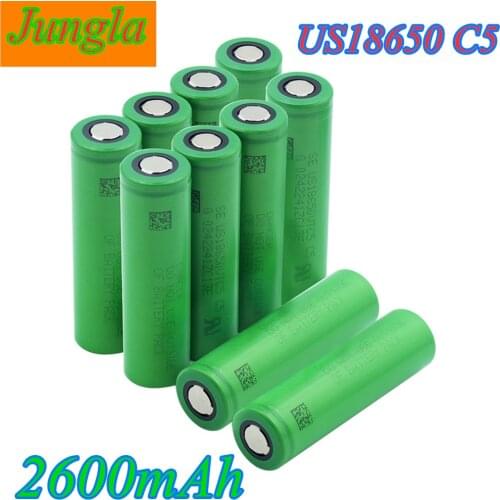 10Pieces 3.7 V Volt Rechargeable US18650 VTC5 2600mAh VTC5 18650 Battery Replacement 3.7V 2600mAh 18650 Batteries
