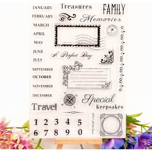 15*21CM selling Round frame transparent seal clear stamps silicone seal roller stamps DIY scrapbook album / card production