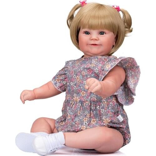 60CM Maddie Huge Size Reborn Baby Toddler Popular Girl Doll with Brown Hair Realistic Reborn Baby Maddie Drop Shipping