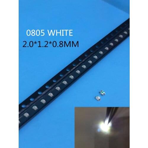Free Shipping One Lot 0805 Smd Led High Bright White Light Emitting Diode 200PCS 2012Size 2.0*1.2 mm