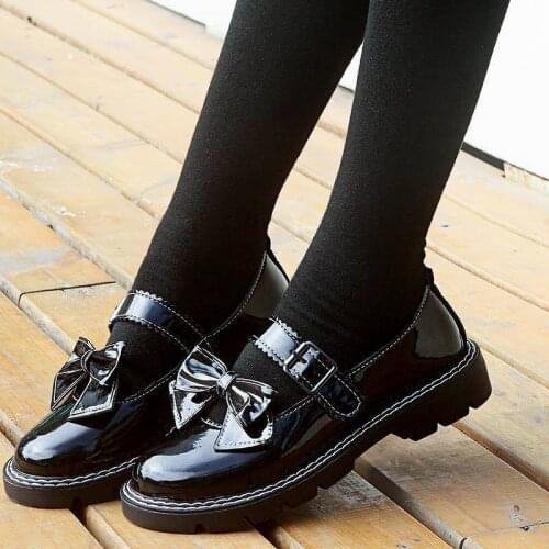 Big Plus Size 31-44 Lolita Shoes Pu Leather Female Student Japanese Lolita Summer Soft Girl Uniform Jk Harajuku Student College