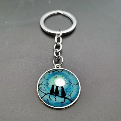 Cartoon cat alloy keychain, high-quality alloy jewelry, the same style for men and women