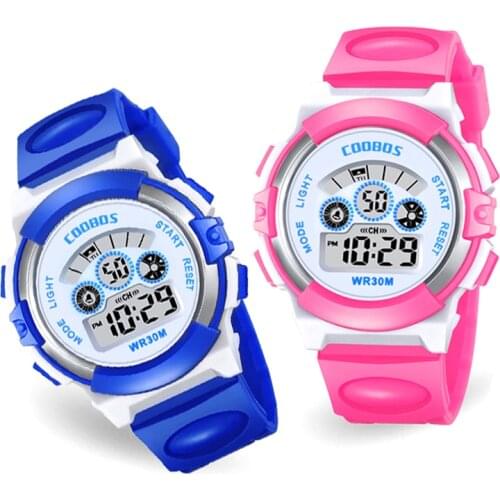 Sport Kids Electronic Watch Fashion Led Luminous Childrens Wrist Watches 30M Waterproof Womens Digital Bracelet Montre Enfant