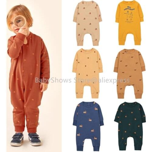 TC Brand 2021 Autumn Baby Long Sleeve Romper Cartoon Cotton Infant One Pieces Jumpsuit for Girls Boys Clothes Onesie Rompers