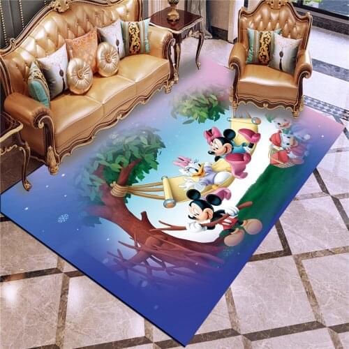 Disney Cartoon Mickey Minnie Mouse Rug Children Kids Bathroom Mat Bedroom Decor Carpet Indoor Floor Mats Baby Crawling Blanket