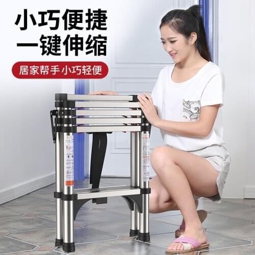 Home folding ladder indoor herringbone ladder multi-purpose six step ladder with thick aluminum telescopic ladder elevator