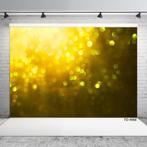 Golden Flare Bokeh Photo Background Vinyl Cloth Photography Backdrop for Children Birthday Party Baby Shower Photobooth Props