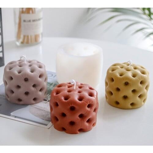Mini Sofa Cube Silicone Candle Mold for DIY Handmade Aromatherapy Candle Plaster Ornaments Soap Mould Handicrafts Making Tools