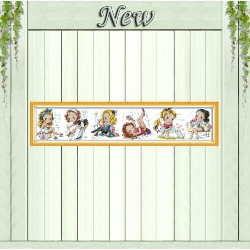 The hundred changes girl home decor paintings pattern Print on canvas DMC 11CT 14CT Cross Stitch kits Needlework Sets embroidery