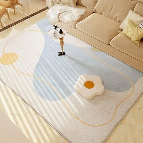 Living Room Carpet Soft Cashmere Rug Rectangle Nordic Ins Style Carpet for Bedroom Study Room Anti-skid Floor Area Rug Fluffy