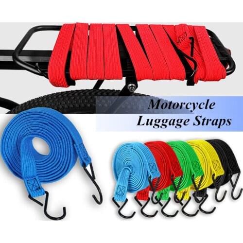 Metal Hook Elastic 1.8m Bicycle MTB Bike Motorcycle Nylon Flexible Thicken Luggage Rope Elastic Cord Strap Accessories